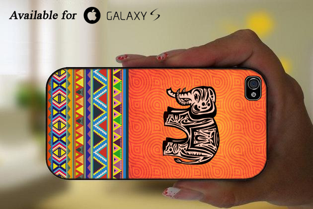 Elephant On Aztec Pattern Design For Iphone 4 4s 5 5s 5c Samsung Galaxy S4 S5